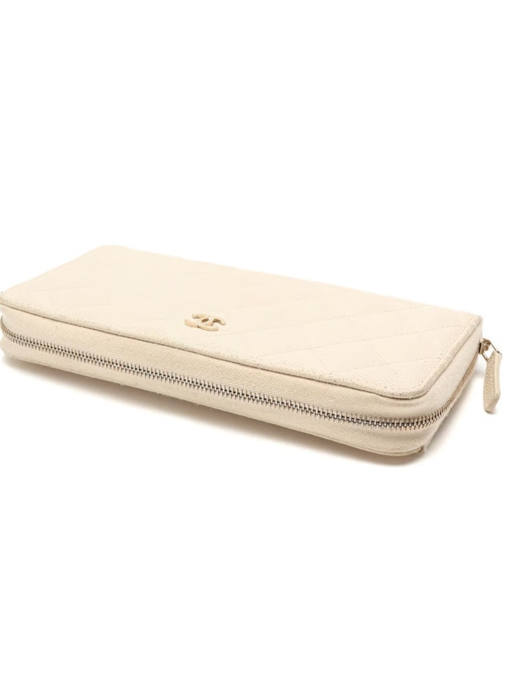 Chanel Coco Mark Caviar Long Wallet in Beige - Picture 5 of 9